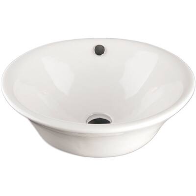 Fontaine Flared Bowl Porcelain Vessel Bathroom Sink