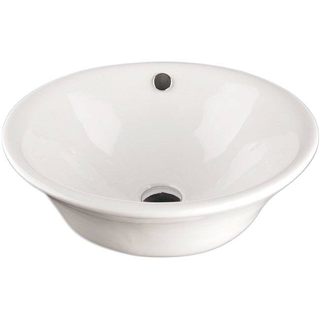 Fontaine Flared Bowl Porcelain Vessel Bathroom Sink