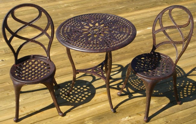 Austin 3 piece Cast Aluminum Bistro Set  