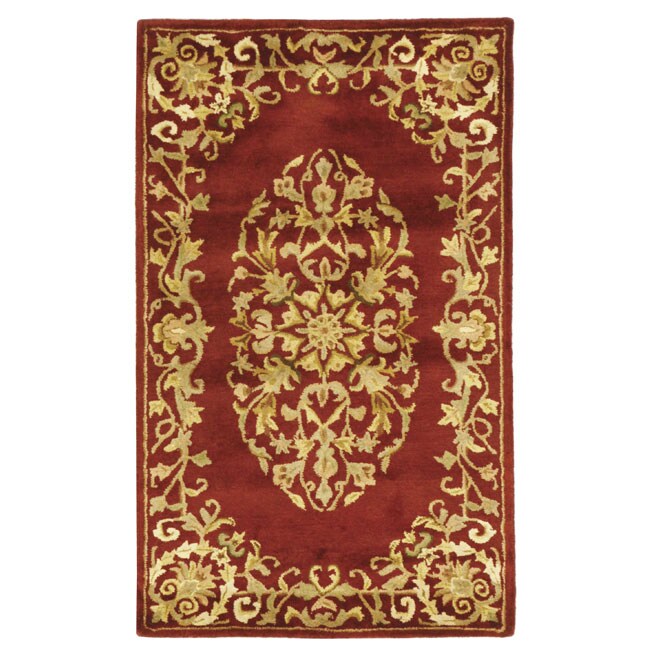 Safavieh Handmade Heritage Timeless Traditional Red Wool Rug - 3' x 5'