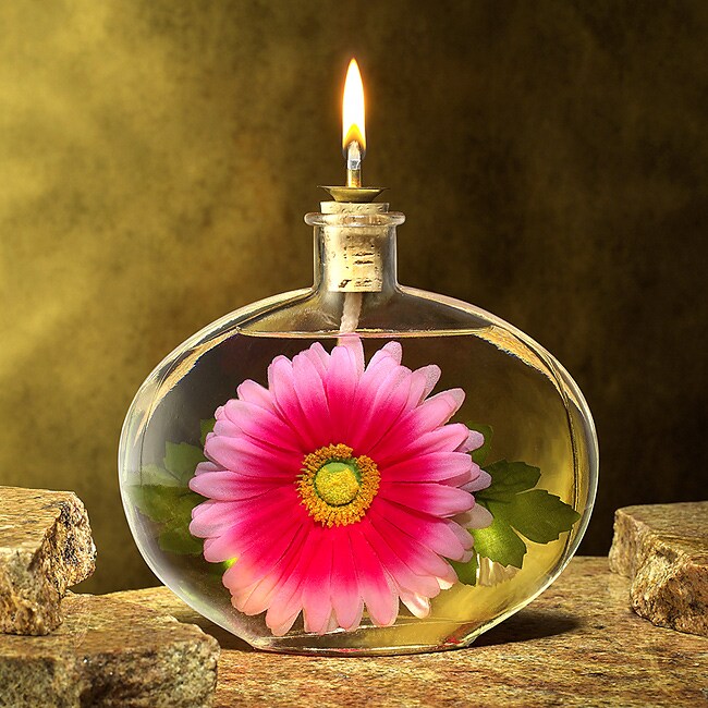 Kahar Pink Gerbera Daisy Botanical Oil Lamp Free Shipping On Orders