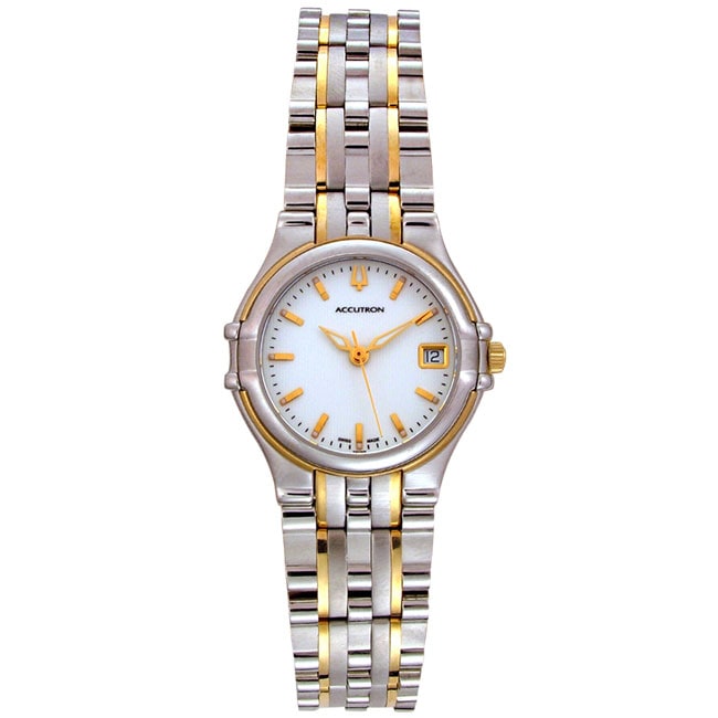 Accutron by Bulova Women's Steel/ 18k Gold Watch - 10215942 - Overstock ...