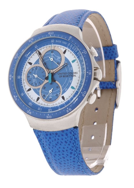 United Colors Of Benetton Blue/White Dial Chronograph Watch - Free ...