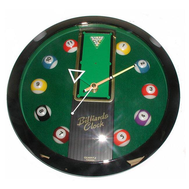 Billiards Decorative Game Room Clock