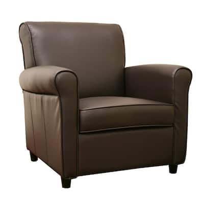 Anderson Espresso Brown Full Bi-cast Leather Club Chair