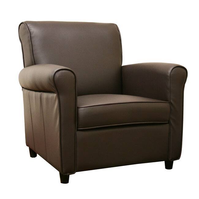 Anderson Espresso Brown Full Bi-cast Leather Club Chair