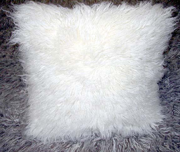 Greek Flokati 20 inch White Pillow Covers (Set of 2)  