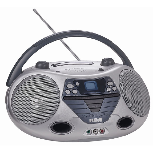 RCA RCD027 Portable AM/FM/CD Boombox - 10249263 - Overstock.com ...