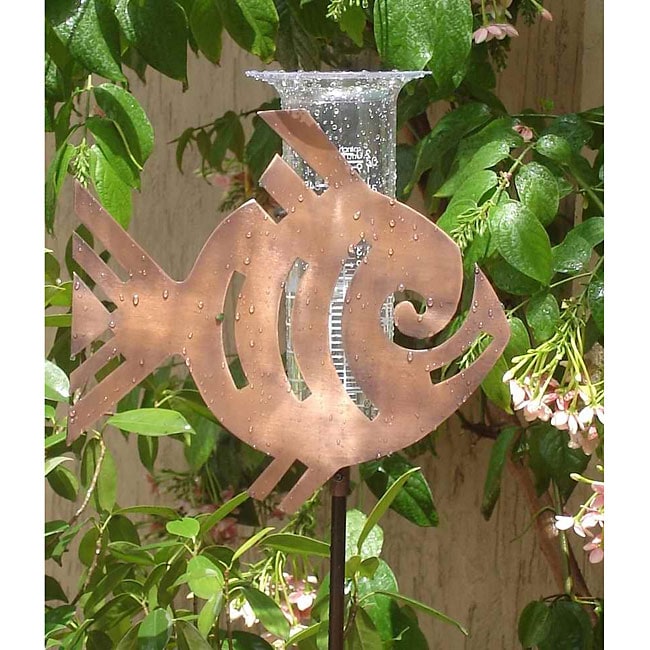 Fish Copper Rain Gauge  ™ Shopping Garden