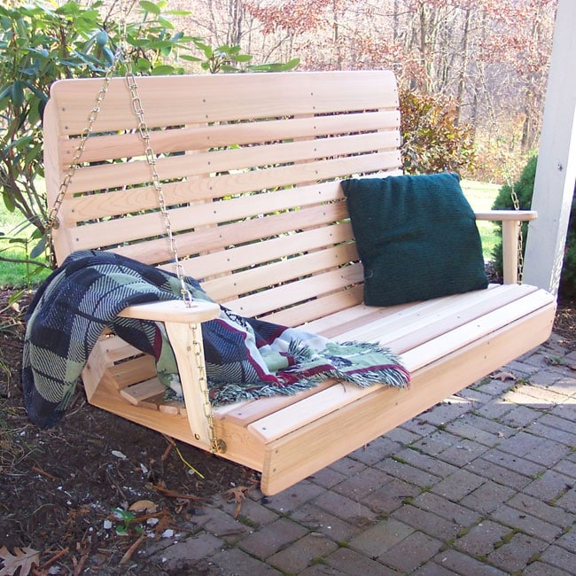 Red Cedar 5 foot Allegheny Highback Porch Swing  