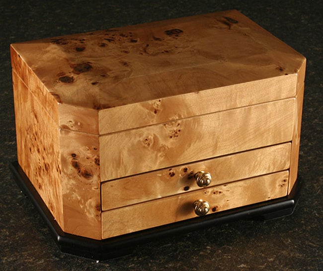 Duchess Deluxe Mapa Burl Wood Jewelry Box Free Shipping Today