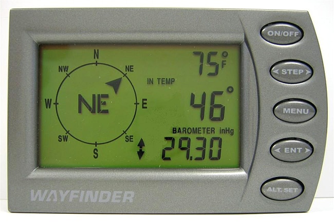 Wayfinder V7000 Digital Vehicle Compass with Thermometer and Barometer 