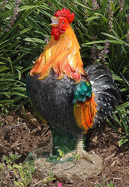 Rooster Garden Statue - Free Shipping On Orders Over $45 - Overstock ...