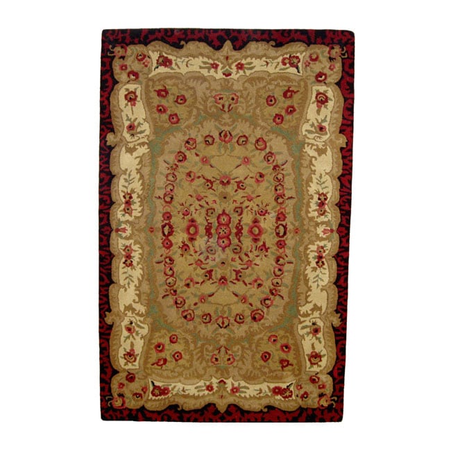 Hand tufted Savonnerie Wool Rug (8 x 11)