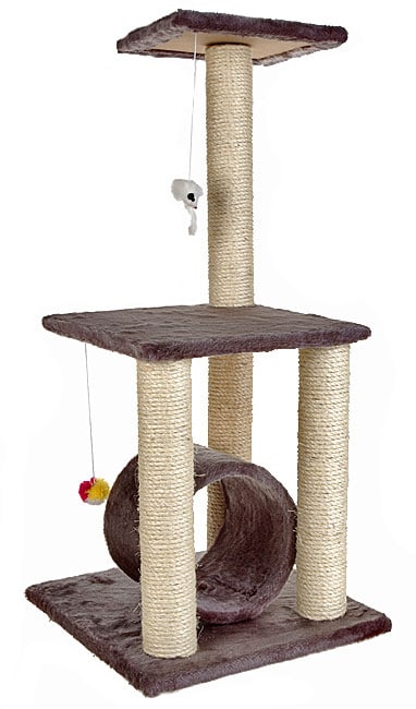 Cat Scratcher with Platforms and Play Tube  