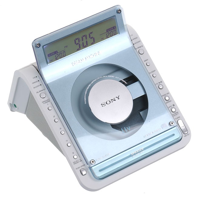 Sony ICFCD855VSIL AM/FM/TV/Weather CD Clock Radio (Refurbished) - Free