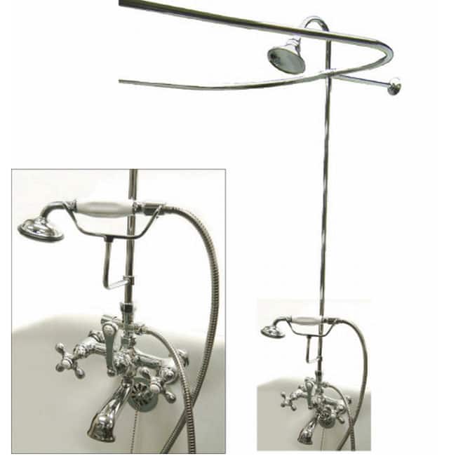 Chrome Complete Clawfoot Tub and Shower Package
