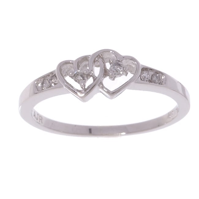 10k White Gold 1/10ct Diamond Promise Ring  