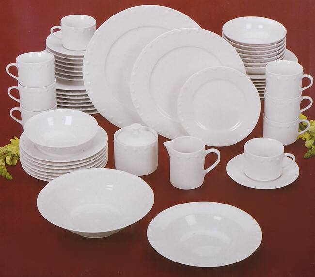 Sakura Katherine Pearl 53-piece Stoneware Dinnerware Set - Free