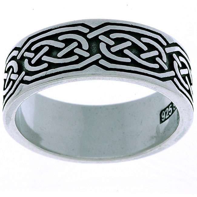 Sterling Silver Celtic Round Knot Ring  