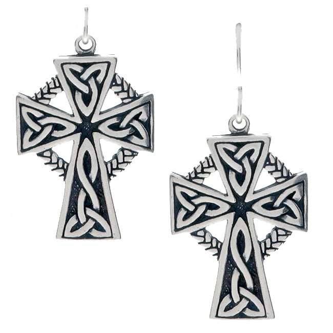 Carolina Glamour Collection Sterling Silver Large Celtic Cross Carolina Glamour Collection Sterling Silver Large Celtic Cross Earrings 17 Mm W X 37 15