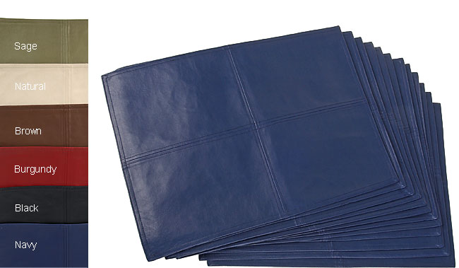 Faux Leather Metro Placemats (Set of 12)  