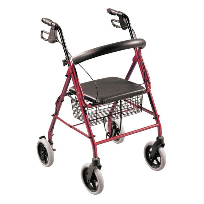 Drive Medical Red 8 Inch Rollator Walker  