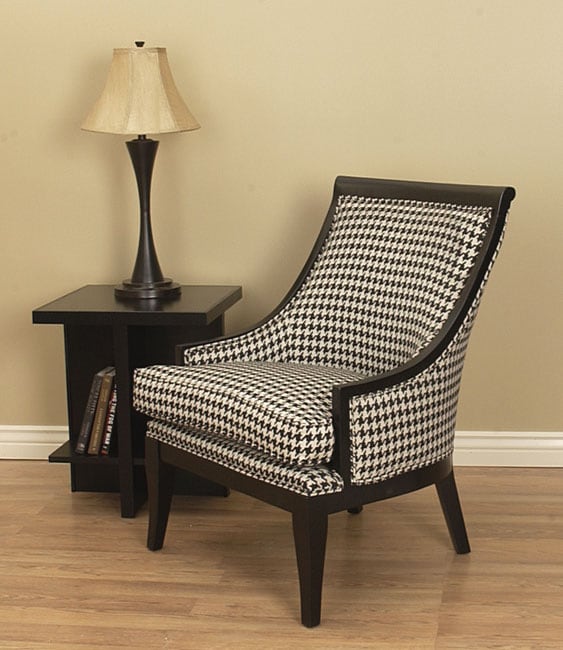 black white houndstooth chair