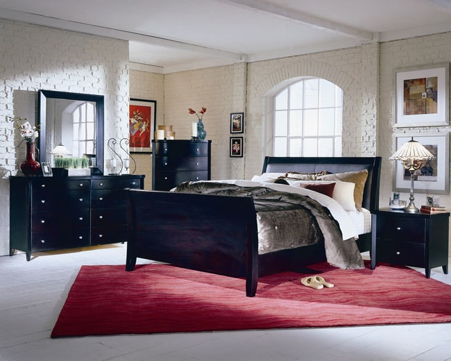 Portofino Black 5 piece Bedroom Set  