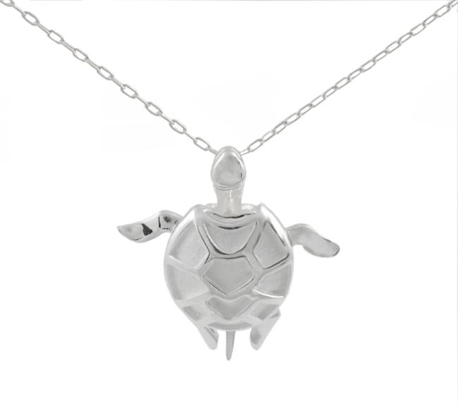 Sterling Silver Turtle Necklace  