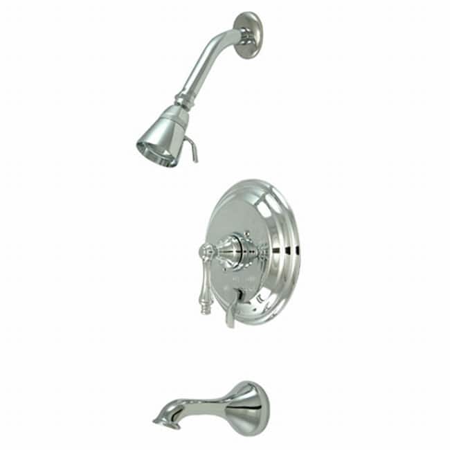 Chrome Vintage Tub & Shower Faucet Set