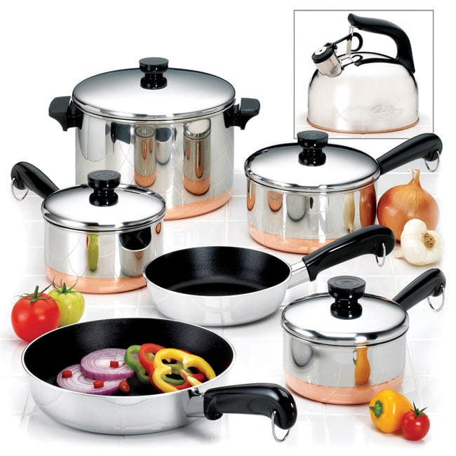 Revere 10-piece Copper Bottom Cookware Set - Bed Bath & Beyond - 2149187