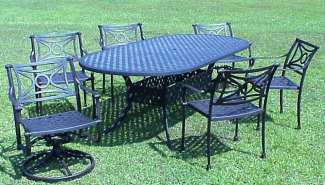 Casablanca 7 piece Cast Aluminum Patio Set  