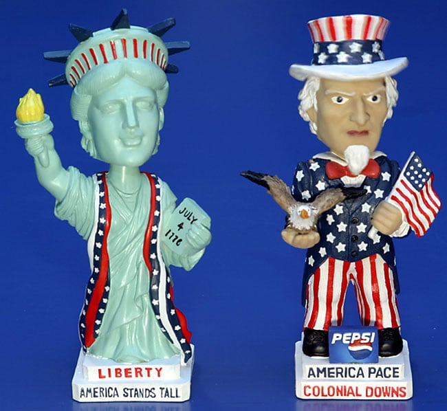 Statue of Liberty and Uncle Sam Bobble Heads  