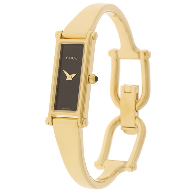 Gucci 1500L Women's 18k Goldplated Watch - 10449650 - Overstock.com ...