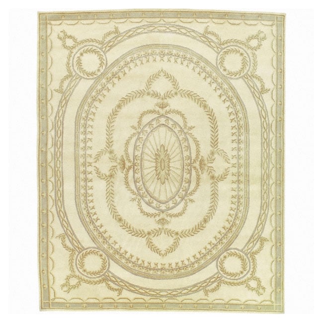   knotted Court of Versailles Ivory Wool Rug (39 x 59)  