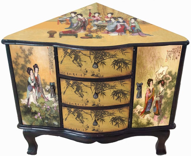 Enchanted Ladies Corner Cabinet (China)  