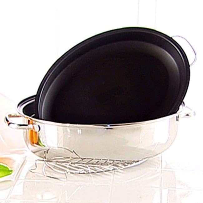 Ultrex Vantage 15 in. Roasting Pan w/ Rack and Lid  