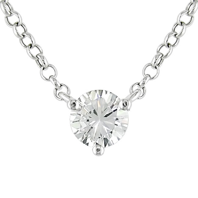 14k Gold and 1ct Diamond Solitaire Necklace  