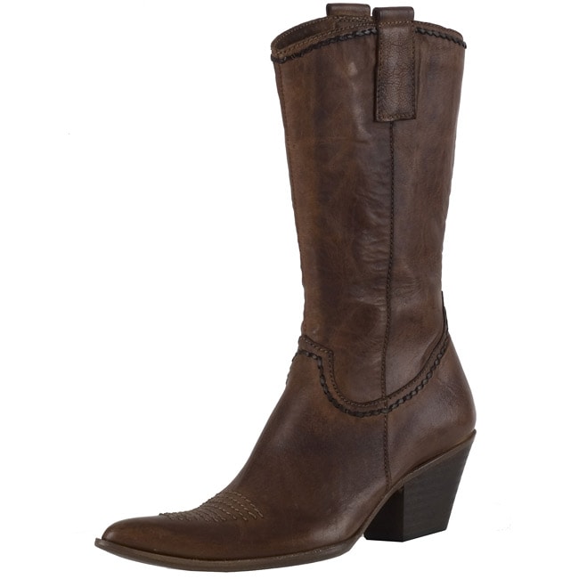 Shop Prima Base Women's Leather Cowboy Boots - Free Shipping Today ...