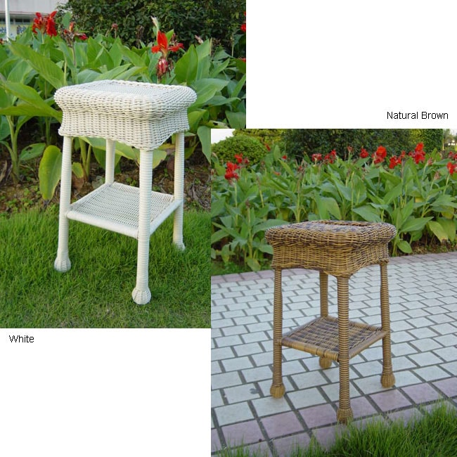 PVC/ 12-inch 120 Square Steel Outdoor Side Table - Free Shipping Today