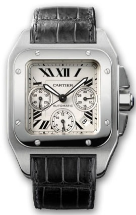 Cartier Santos 100 Mens Chronograph Watch  