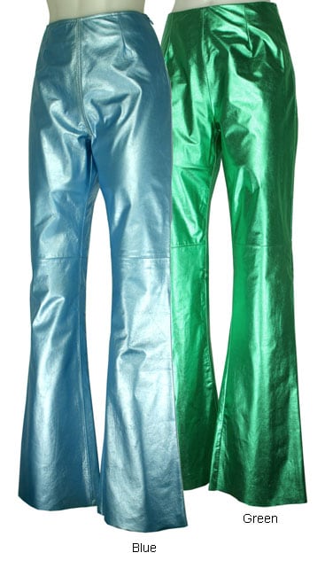 Versace Classic Metallic Leather Pants  