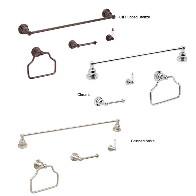 Fontaine Bathroom Towel Bar and Accessory Set (Brushed Nickel 