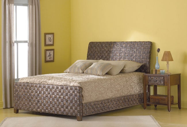 Raffia Wicker Queen-size Bed - Free Shipping Today - Overstock.com