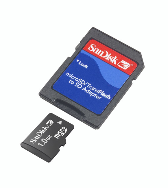 Sandisk 1GB Micro SD Card with SD Adapter - 10530494 - Overstock.com ...