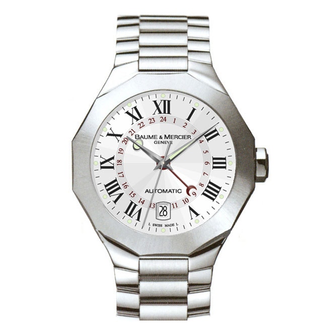 Baume & Mercier Riviera Mens Dual Time Watch  