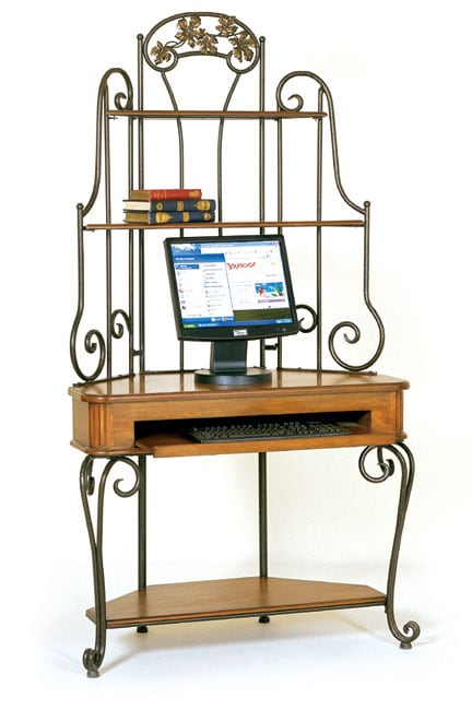 Bakers Rack Corner Computer Desk  