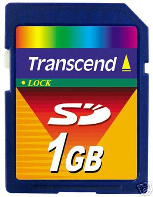 Transcend 1GB Secure Digital (SD) Memory Card  