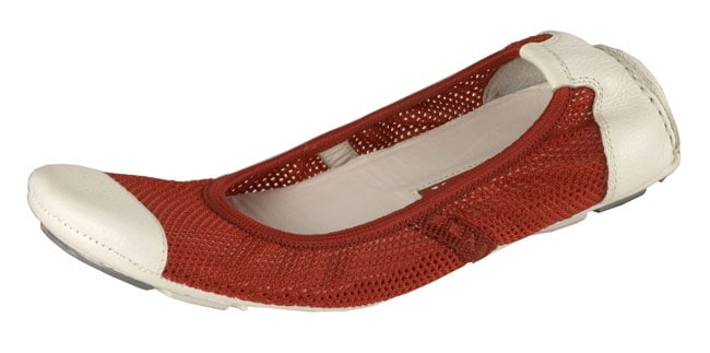 Prada Sport Red Mesh Ballerina Flats  